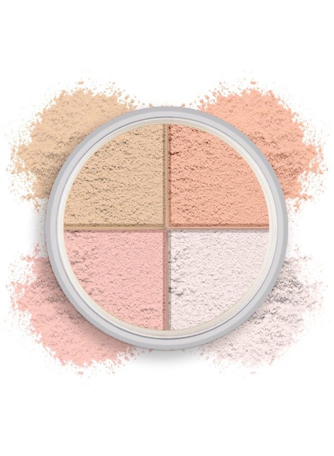 COLORS QUEEN High Definition Mirror Smooth 4 Color Face Makeup Loose Powder | Lightweight, Long Lasting Face Makeup Setting Powder (02 - Multicolor) - Image 1